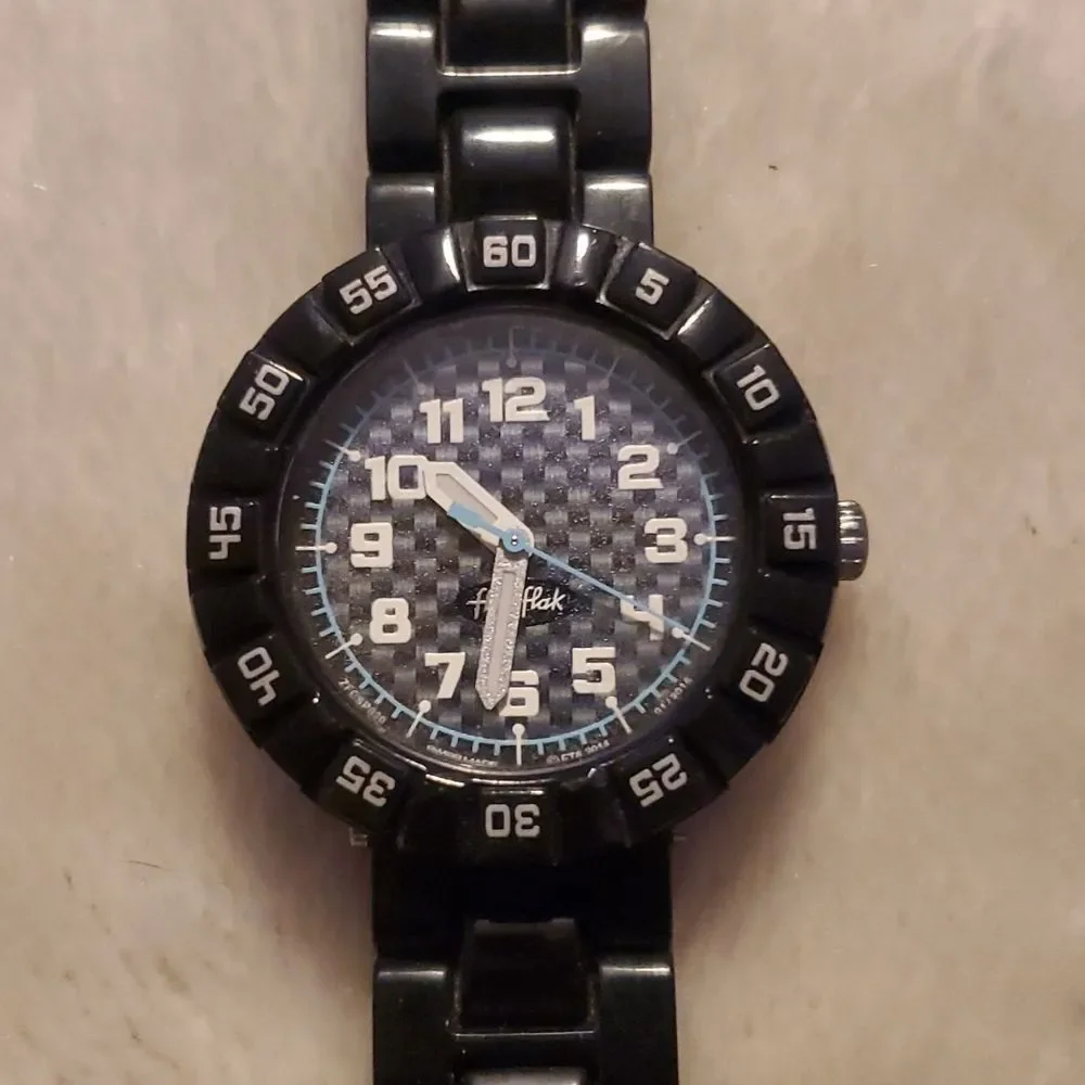 BLACK &‎ BLUE SWATCH FLIK FLAK WATCH ETA 2014